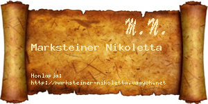 Marksteiner Nikoletta névjegykártya